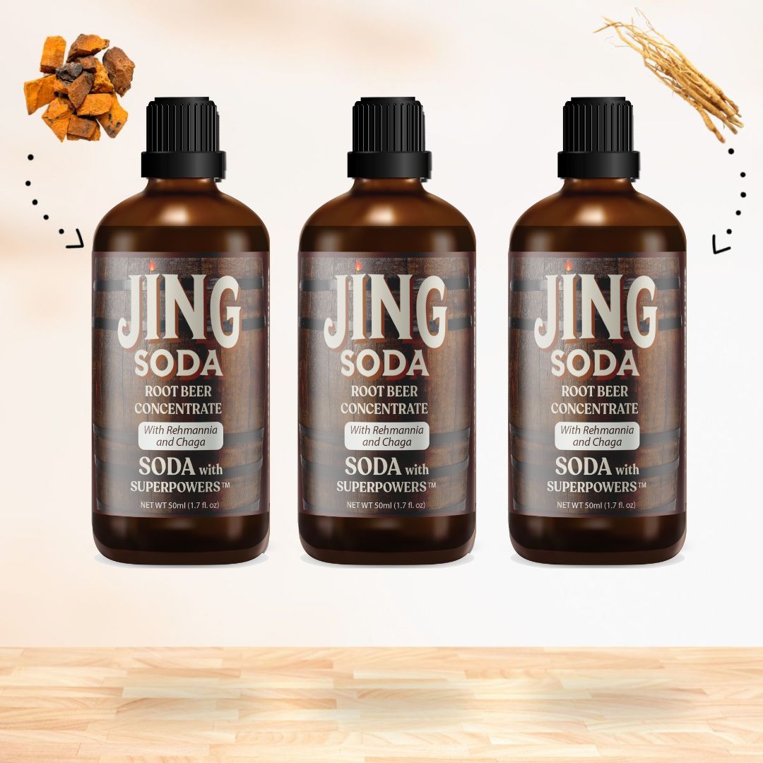 Jing Soda, Root Beer Cream, 50mL (3 Pack)